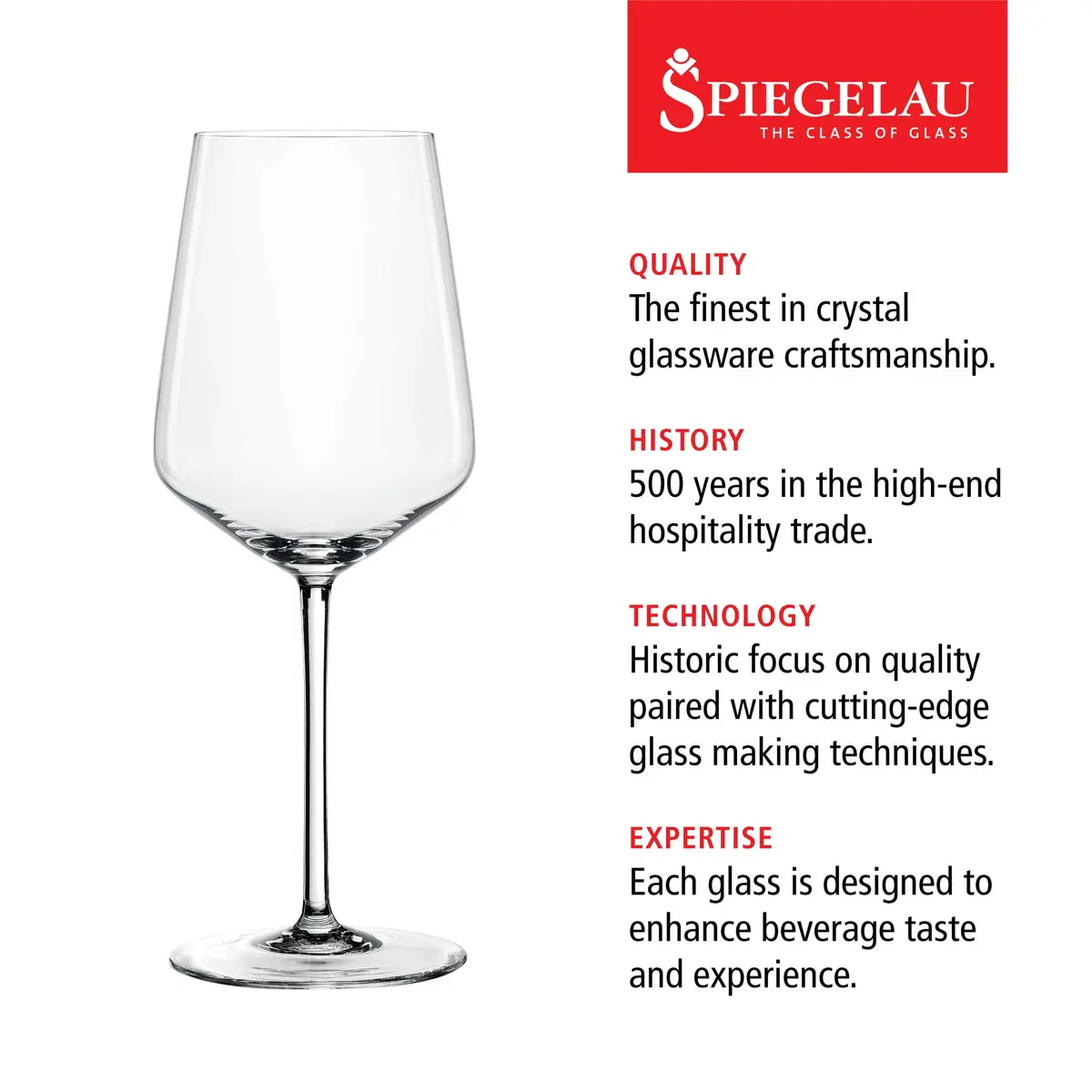 Spiegelau Style Crystal White Wine Glasses Set of 4 | Elegant Lead-Free Crystal, 15.5 oz, Perfect for Dinner & Gifts - view 2