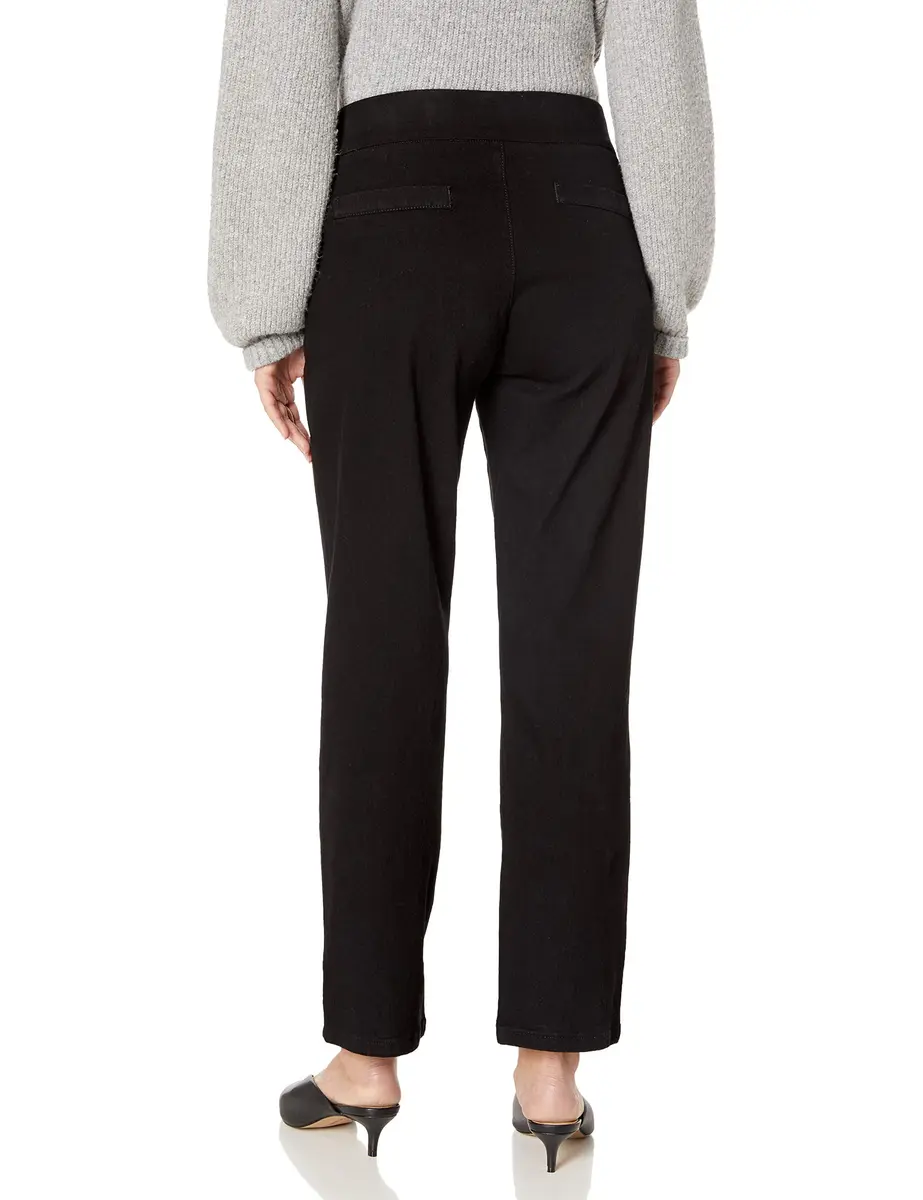 Chic Classic Collection Womens Easy Fit Elastic Waist Jean Leggings Pants | Black Denim, 18 US - view 2