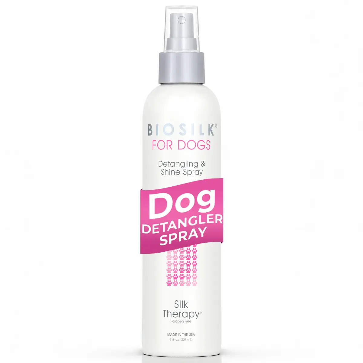 BioSilk for Dogs Silk Therapy Detangling and Shine Spray 237ml (8 Fl Oz) | pH Balanced Leave-In Mist for Dematting - main product image
