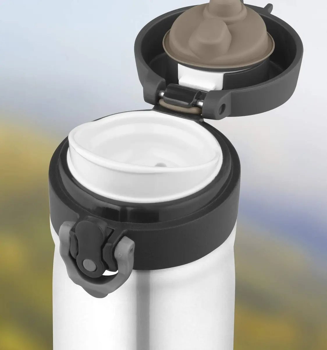 Thermos 16 Ounce Direct Drink Bottle | Stainless Steel, Vacuum Insulated, Fits Car Holders - view 4