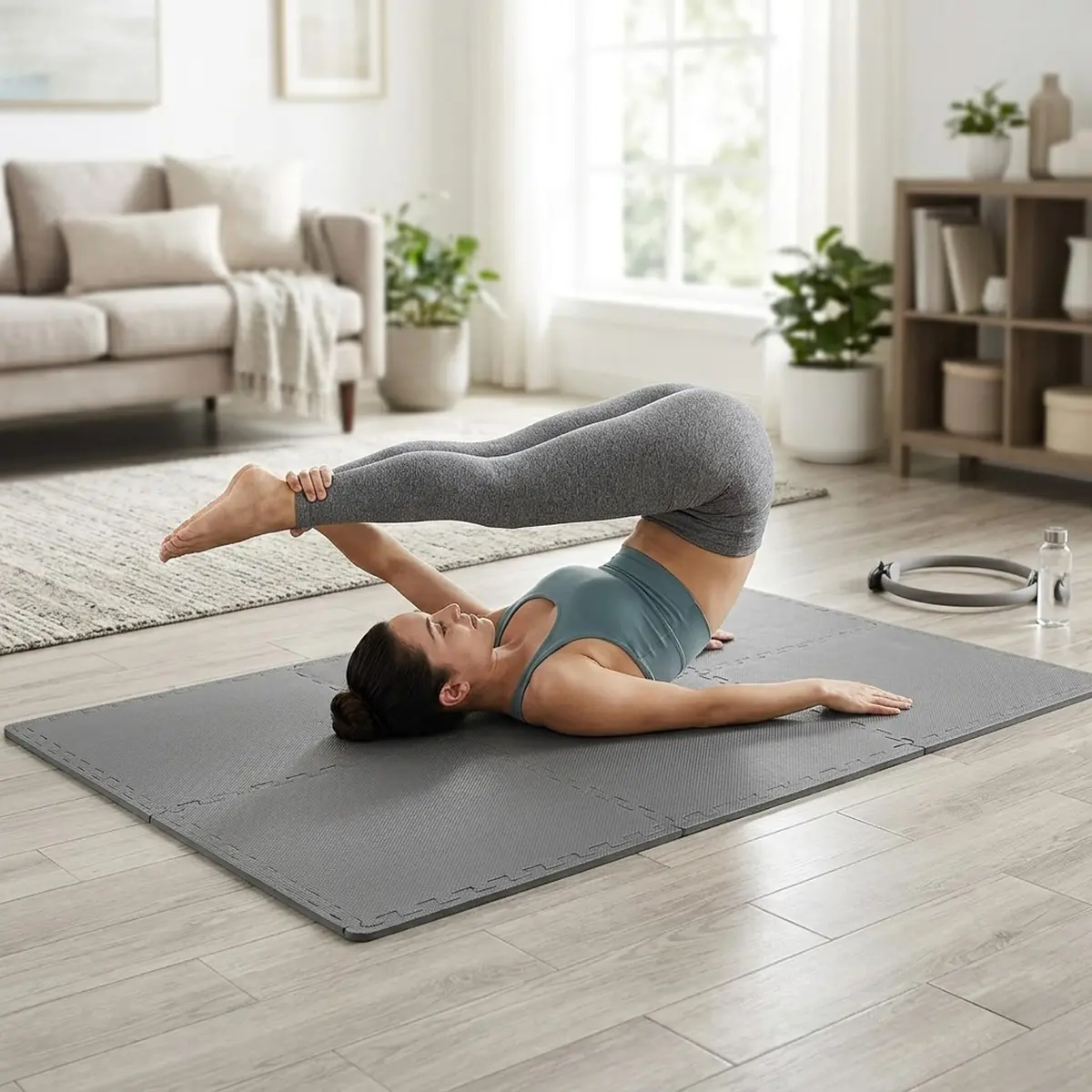 BalanceFrom Puzzle Exercise Mat 1/2-inch Thick | Non-Slip Foam Floor for Home & Gym - view 5