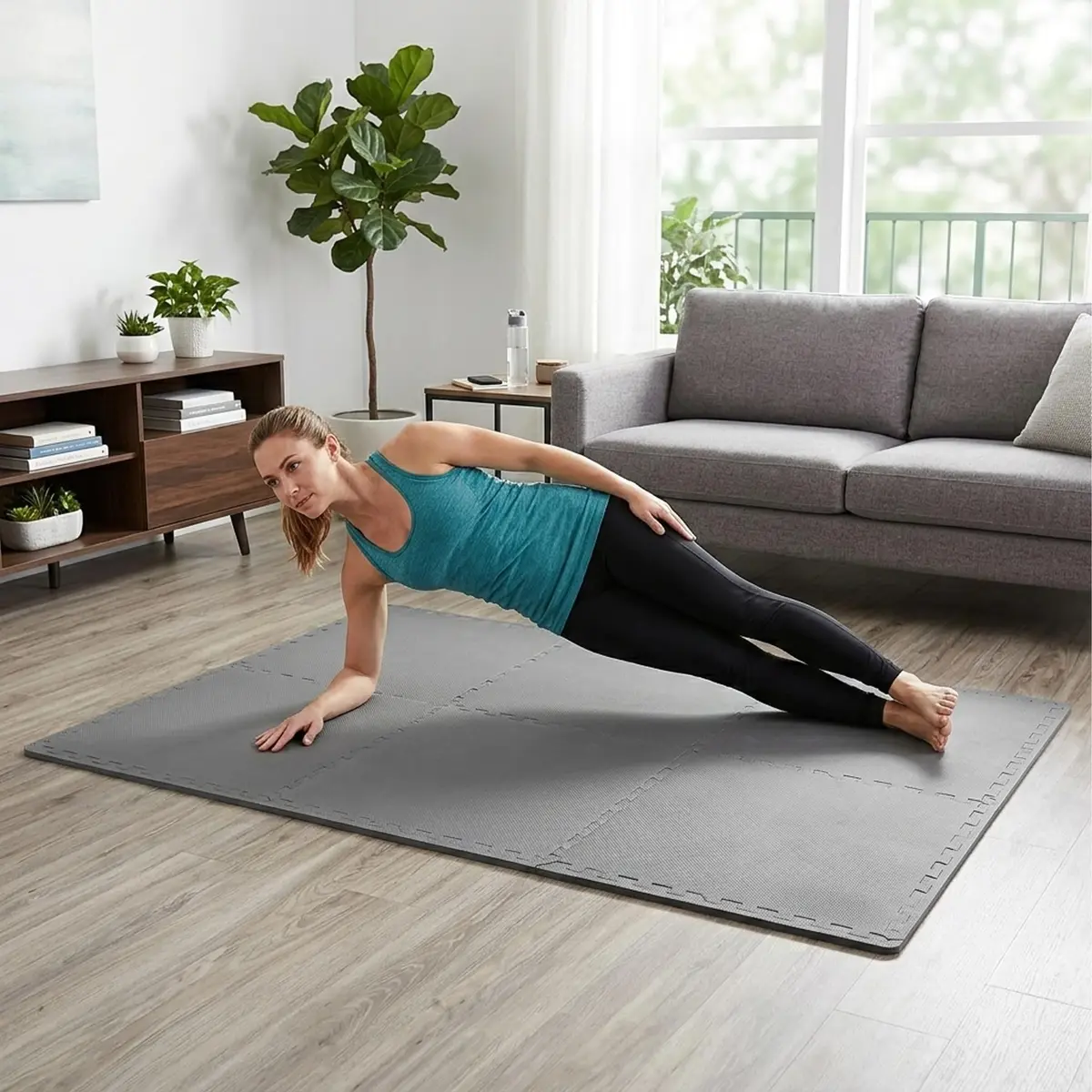 BalanceFrom Puzzle Exercise Mat 1/2-inch Thick | Non-Slip Foam Floor for Home & Gym - view 6