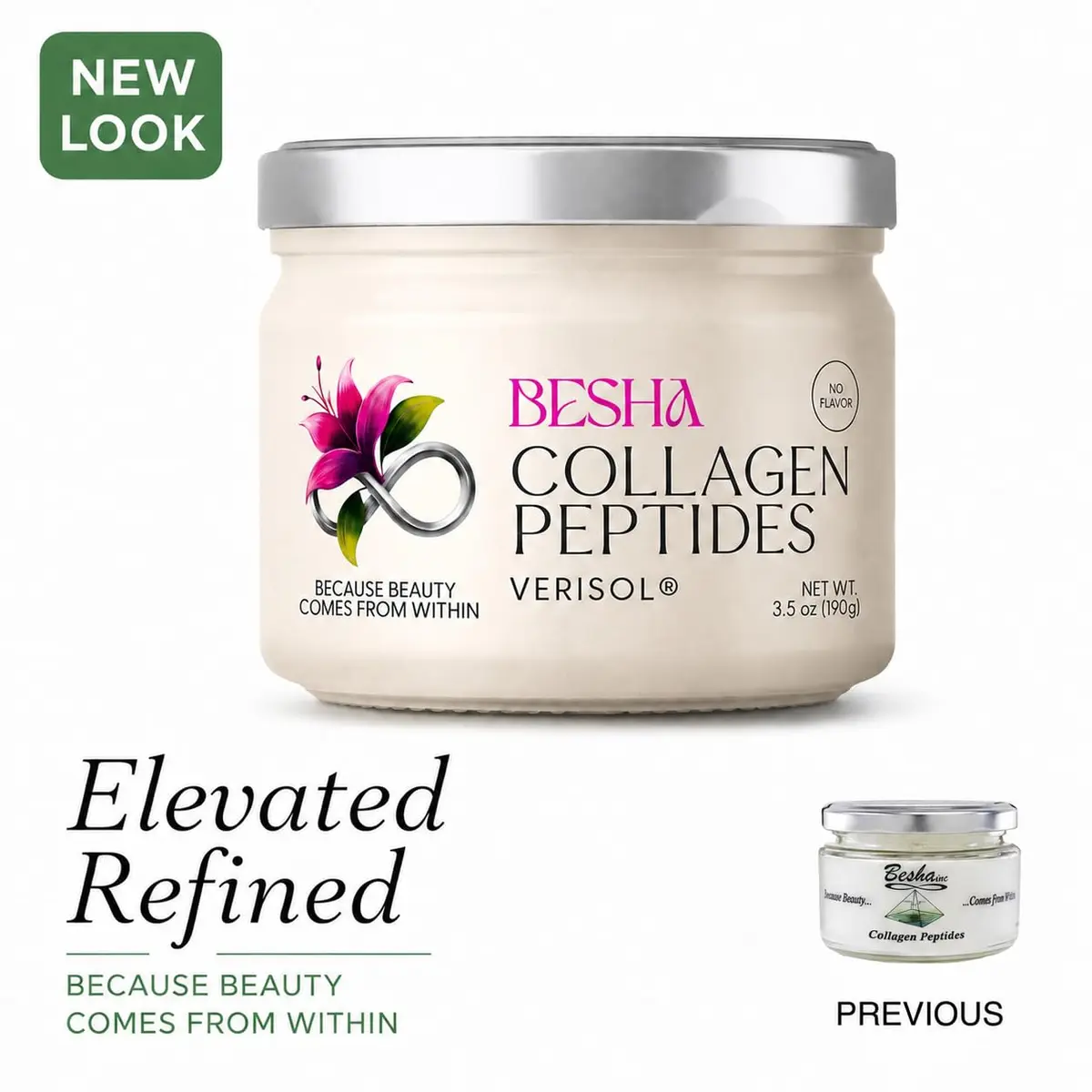 BESHA INC Verisol Collagen Bioactive Peptides Powder 100g (3.5 oz) | Patented German Formula for Skin Elasticity - view 2