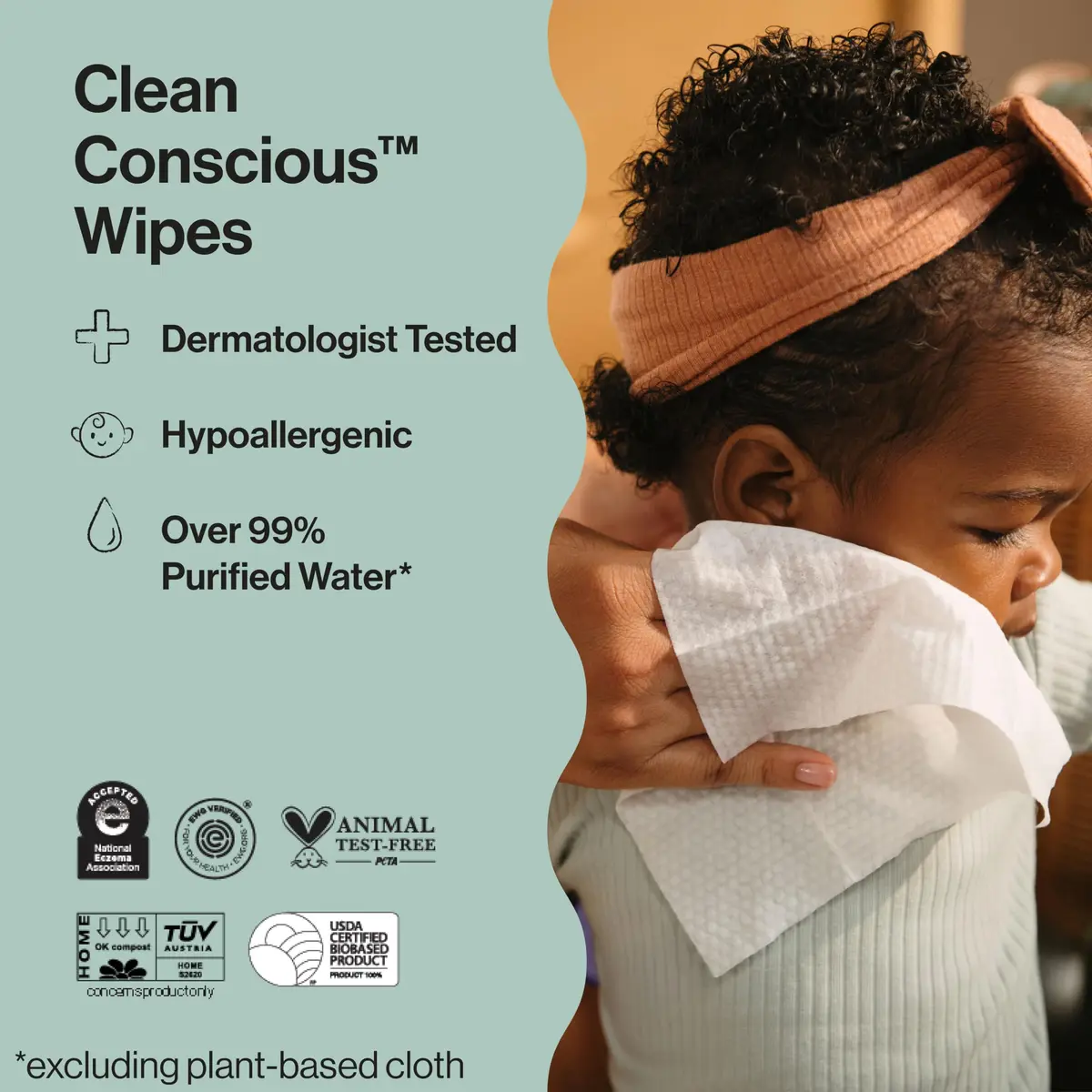 The Honest Company Multi-Use Baby Wipes, Geo Mood, 288 Count | Compostable, Plant-Based, Hypoallergenic, 99% Water - view 6