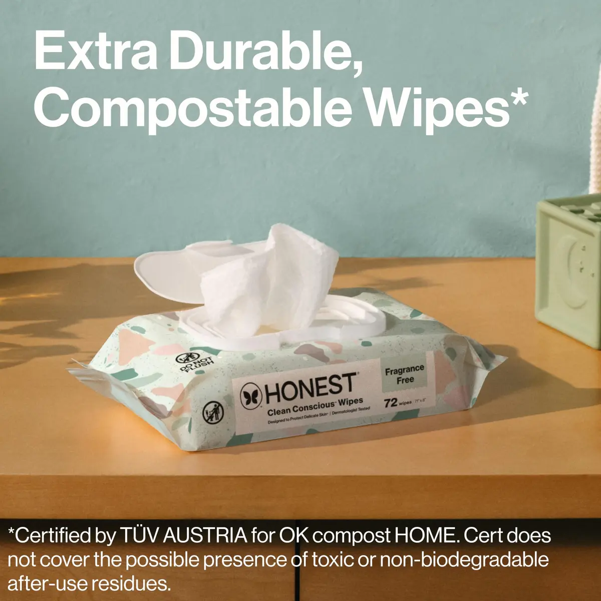 The Honest Company Multi-Use Baby Wipes, Geo Mood, 288 Count | Compostable, Plant-Based, Hypoallergenic, 99% Water - view 4