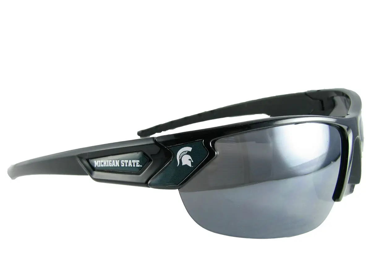 Sports Accessory Store Michigan State Spartans Black Green Mens Womens Sport Sunglasses MSU Gift S12JT | NCAA Licensed UV 400 - main product image