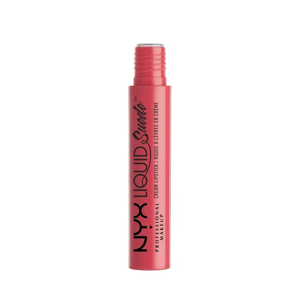 NYX PROFESSIONAL MAKEUP Liquid Suede Cream Lipstick - Life's A Beach Bright Coral 3.8ml (0.13 Fl Oz) | Matte Finish Long-Wearing - view 2