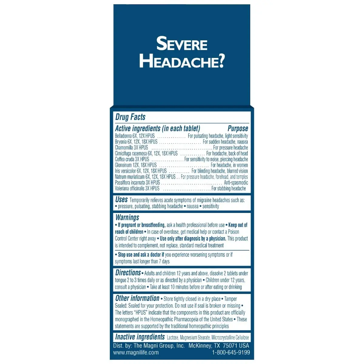 MagniLife Migraine Relief 90 Tablets | Fast-Acting, Non-Habit Forming Headache Support - view 5