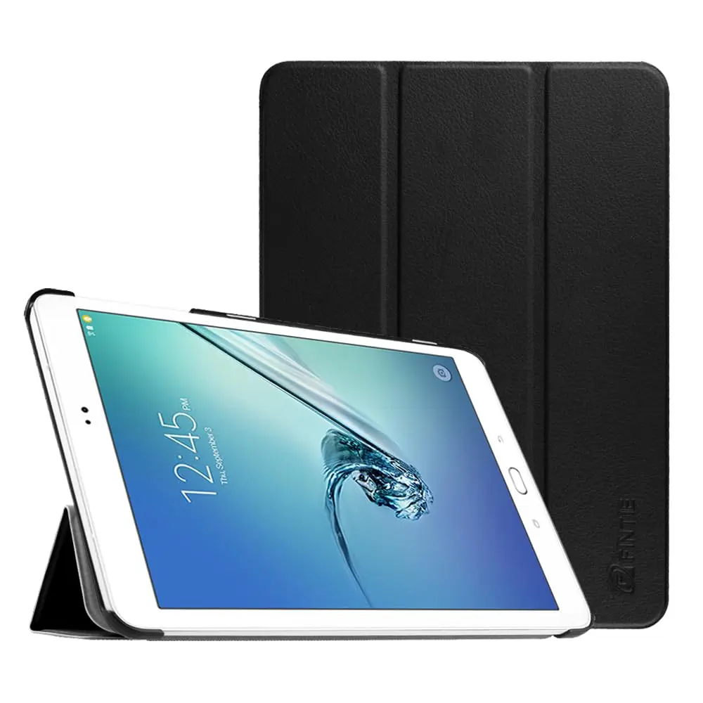FINTIE Slim Shell Case for Samsung Galaxy Tab S2 9.7 2015 | Auto Sleep/Wake, Flip Stand, Black - main product image