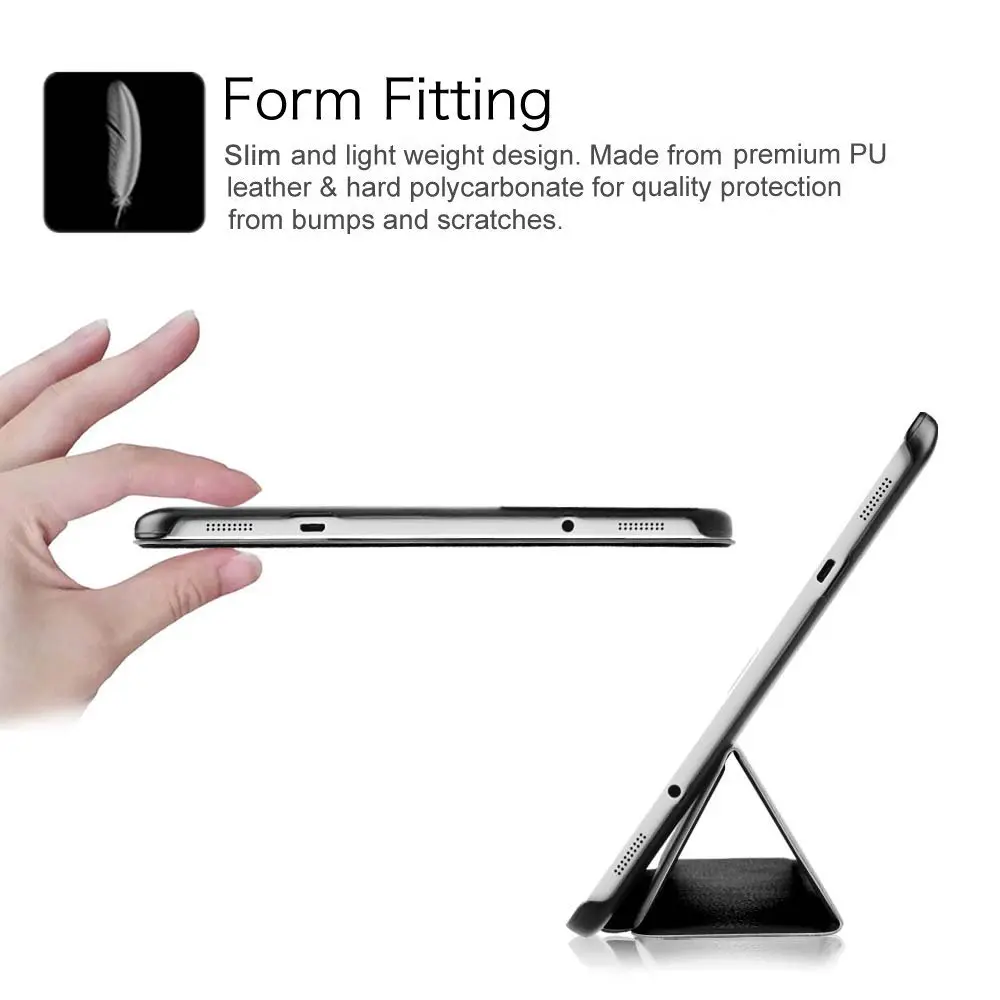 FINTIE Slim Shell Case for Samsung Galaxy Tab S2 9.7 2015 | Auto Sleep/Wake, Flip Stand, Black - view 5
