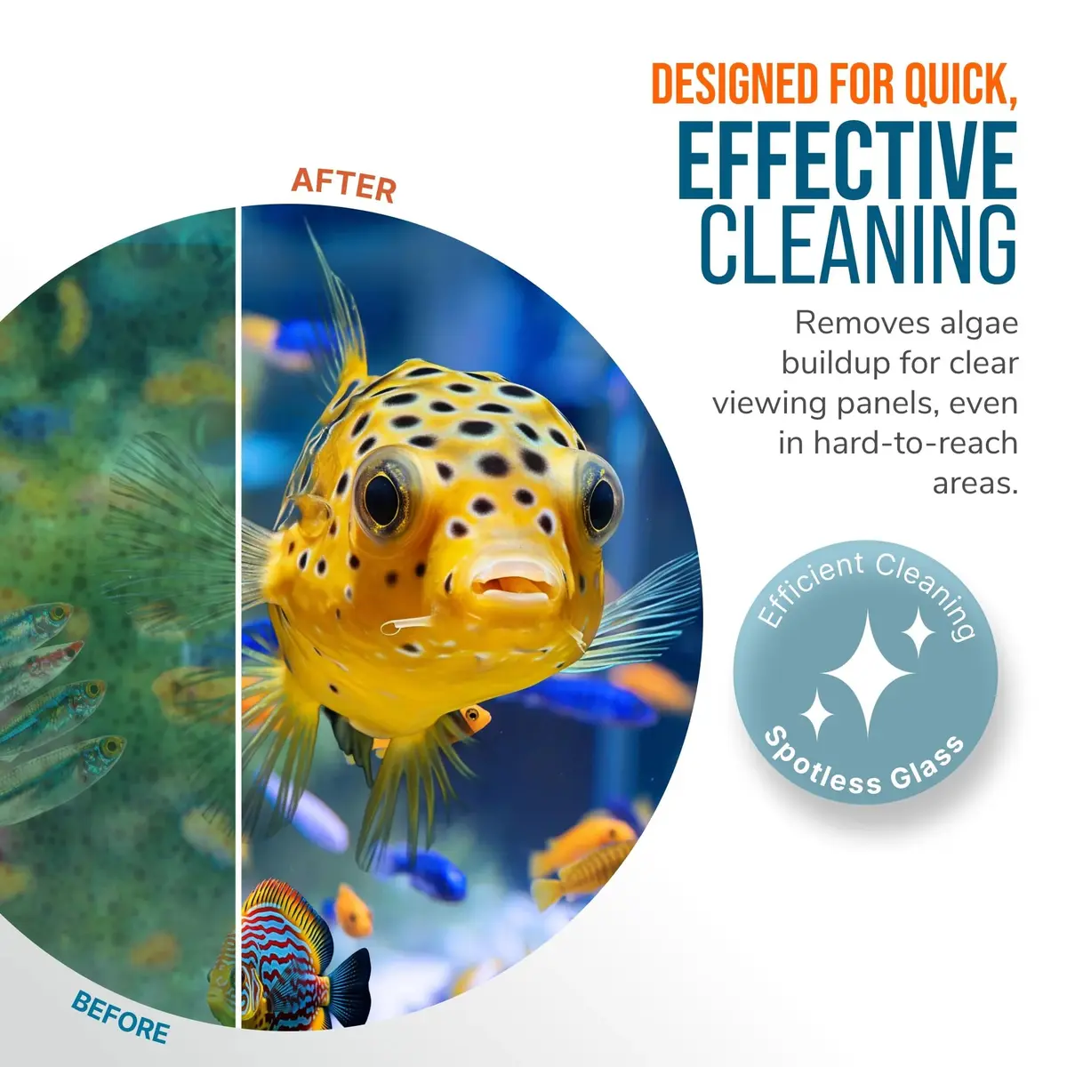 FL!PPER Aquarium Algae Scraper Blades 2 Pack | Stainless Steel Replacement for Glass Tanks ¼”–½” - view 4