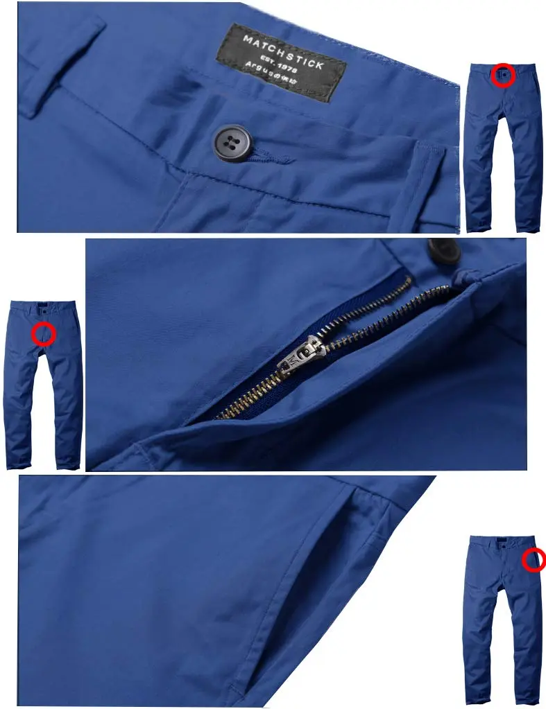 Match Men's Regular Fit Comfort Stretch Casual Chino Pants (Indigo, 34) | All-Day Comfort & Style - view 5