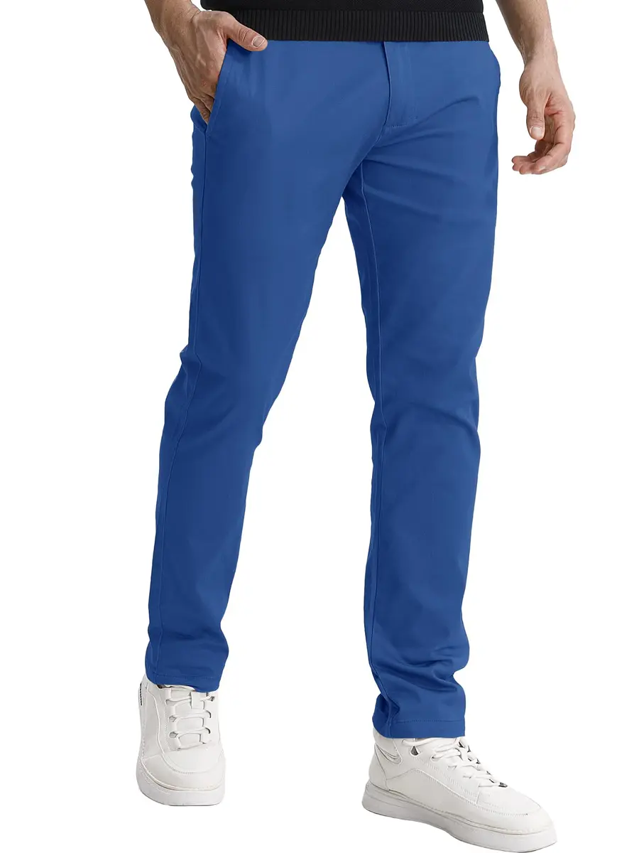 Match Men's Regular Fit Comfort Stretch Casual Chino Pants (Indigo, 34) | All-Day Comfort & Style - view 2