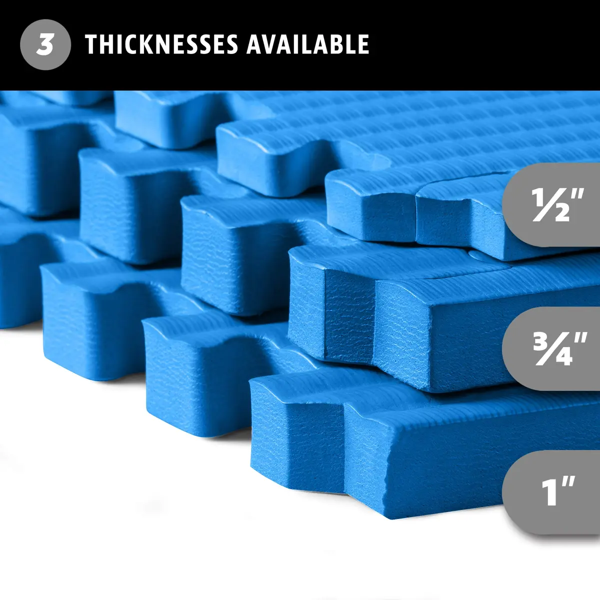 We Sell Mats Martial Arts Foam Tatami Tiles - 3/4" Thick Blue | Anti-Fatigue Floor Mat for Home & Gym - view 6