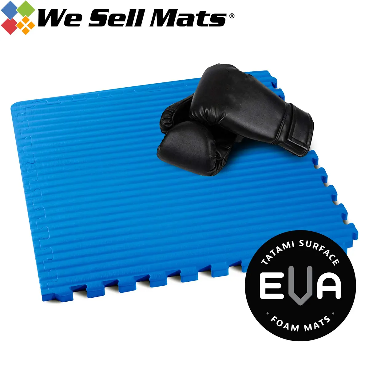 We Sell Mats Martial Arts Foam Tatami Tiles - 3/4" Thick Blue | Anti-Fatigue Floor Mat for Home & Gym - view 3