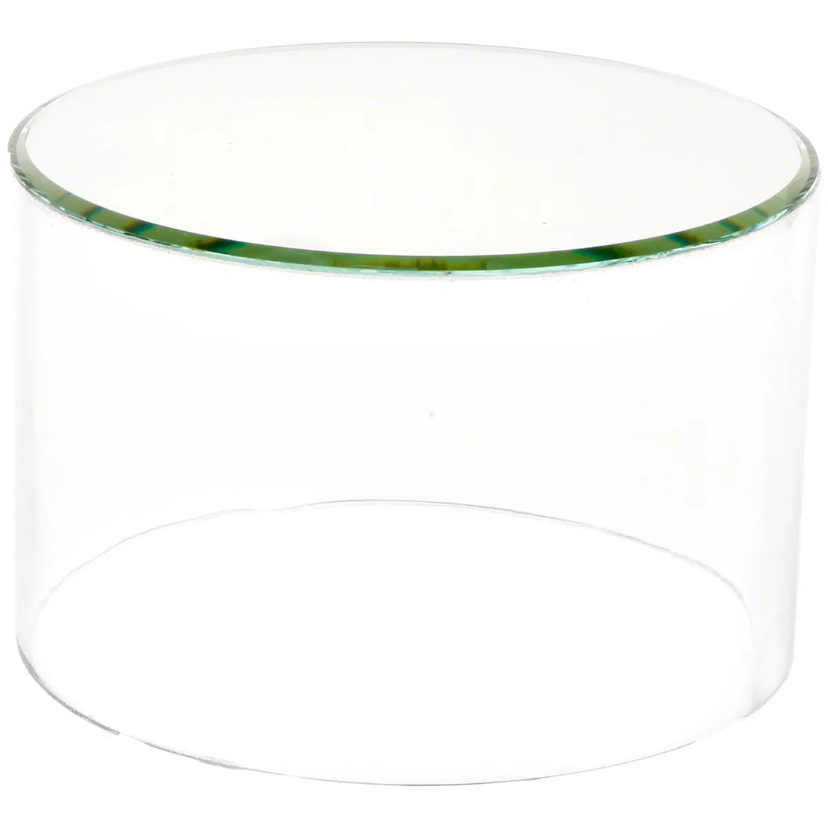 Plymor 4" H x 6" D Clear Acrylic Cylinder Display Riser with Mirror Top | Modern Showcase - main product image
