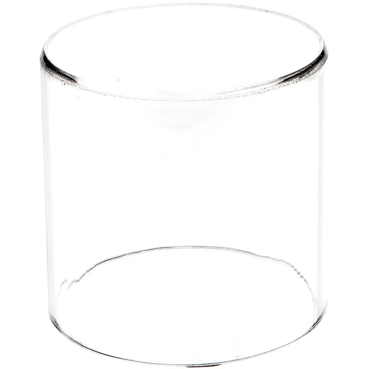 Plymor 4" H x 4" D Clear Acrylic Round Cylinder Display Riser | Modern Acrylic Stand for Collectibles & Decor - main product image