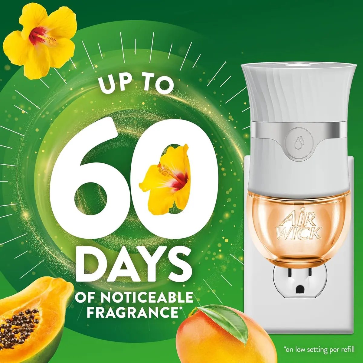Air Wick Scented Oil Refills, Hawaii Exotic Papaya & Hibiscus Flower | Long-lasting tropical fragrance infused with natural essential oils - view 4
