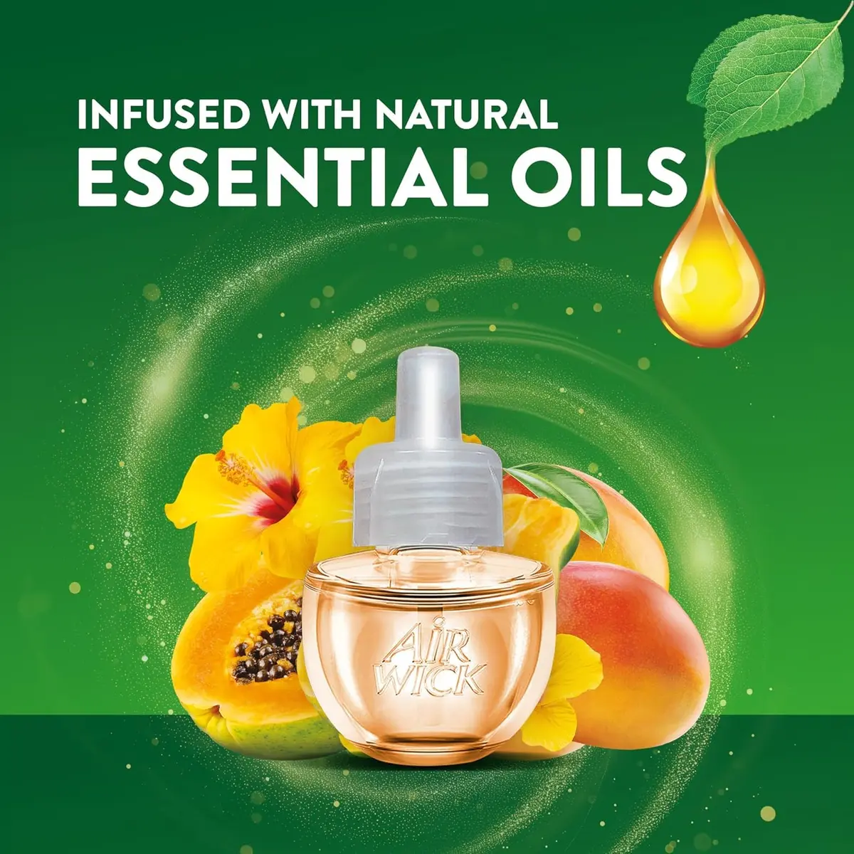 Air Wick Scented Oil Refills, Hawaii Exotic Papaya & Hibiscus Flower | Long-lasting tropical fragrance infused with natural essential oils - view 5