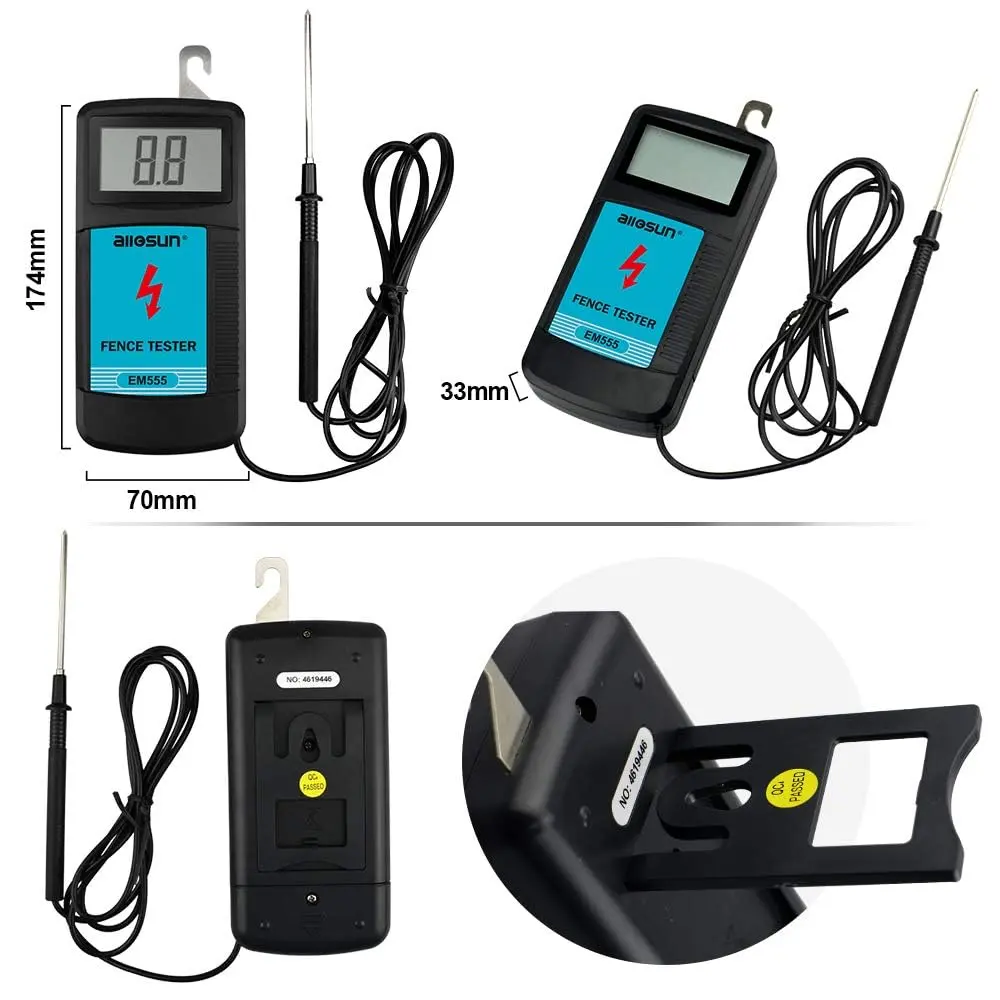 allsun Electric Fence Fault Finder Max 9.9kv | Digital Voltage Tester for Livestock - view 4