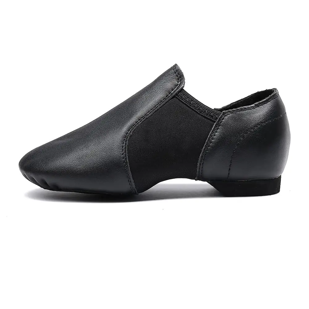 MSMAX Leather Slip-on Jazz Dance Shoes for Girls and Boys Black | Flexible, Breathable & Supportive (70-120 chars) - view 5