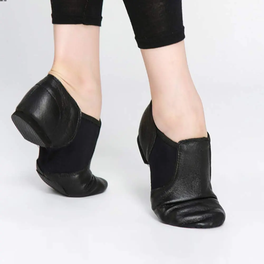 MSMAX Leather Slip-on Jazz Dance Shoes for Girls and Boys Black | Flexible, Breathable & Classic Design (70-120 chars) - view 7