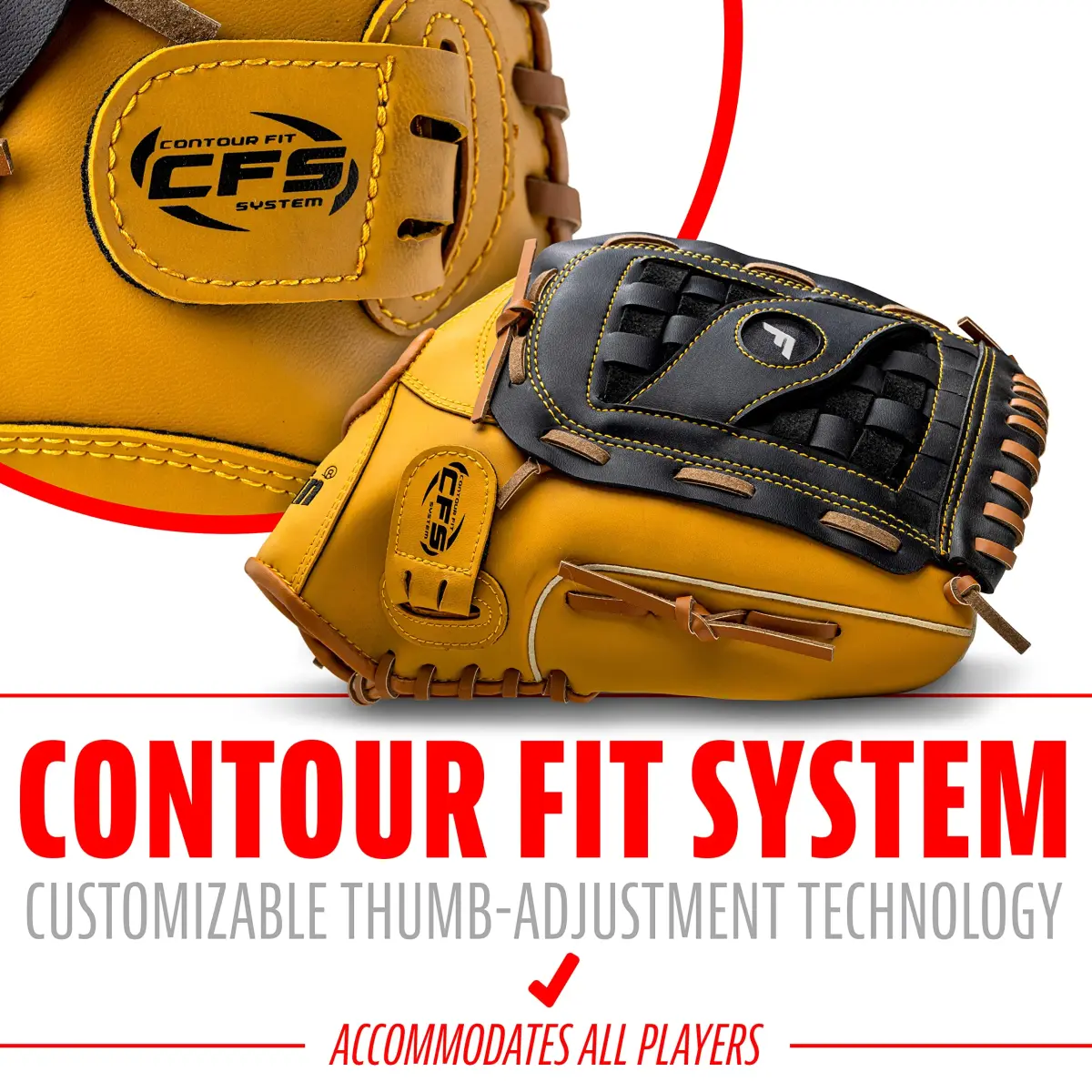 Franklin Sports Field Master Baseball Glove 14 inch Right Hand Throw | Durable Synthetic Leather for All Positions - view 5