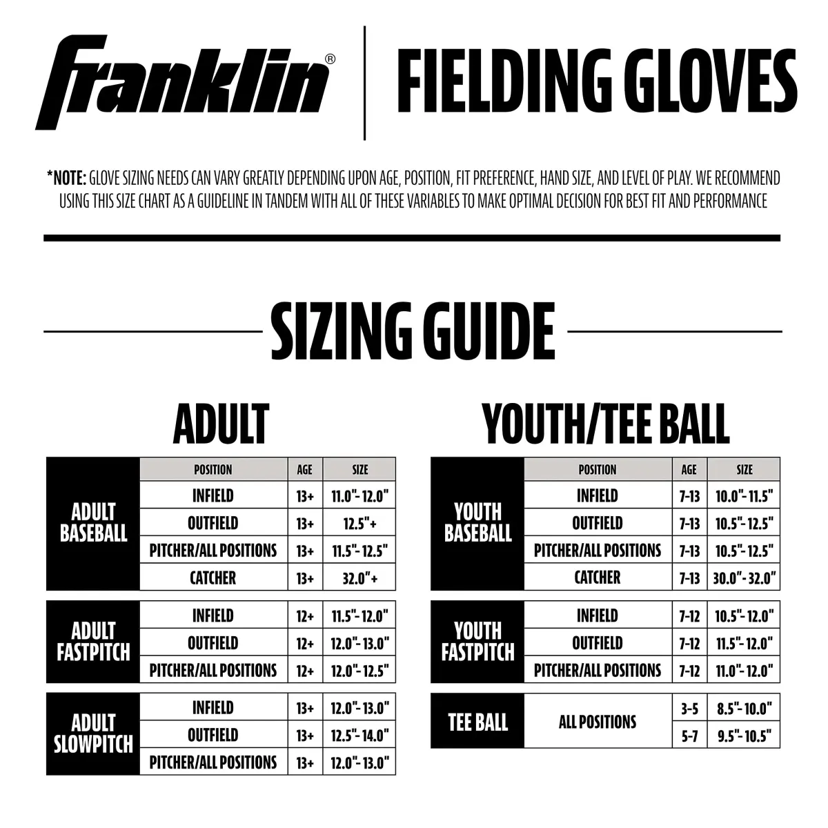 Franklin Sports Field Master Baseball Glove 14 inch Right Hand Throw | Durable Synthetic Leather for All Positions - view 7