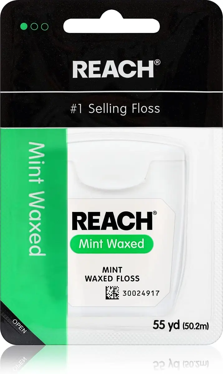 Reach Mint Waxed Dental Floss 49.68 m (55 yd) | Shred Resistant Plaque Remover - main product image