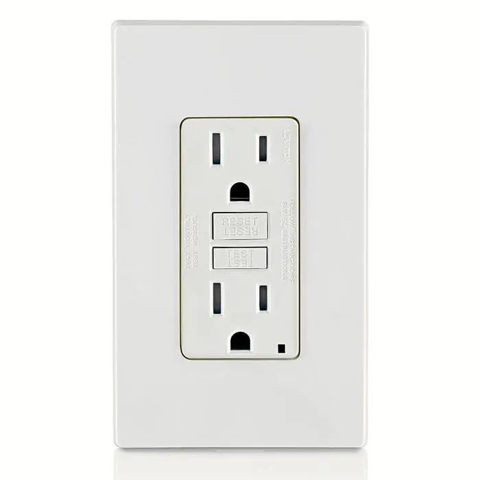 Leviton GFCI Outlet 15 Amp White 125V (4.59 cm L x 7.79 cm W x 12.09 cm H) | Self-Testing Ground Fault Protection - view 7