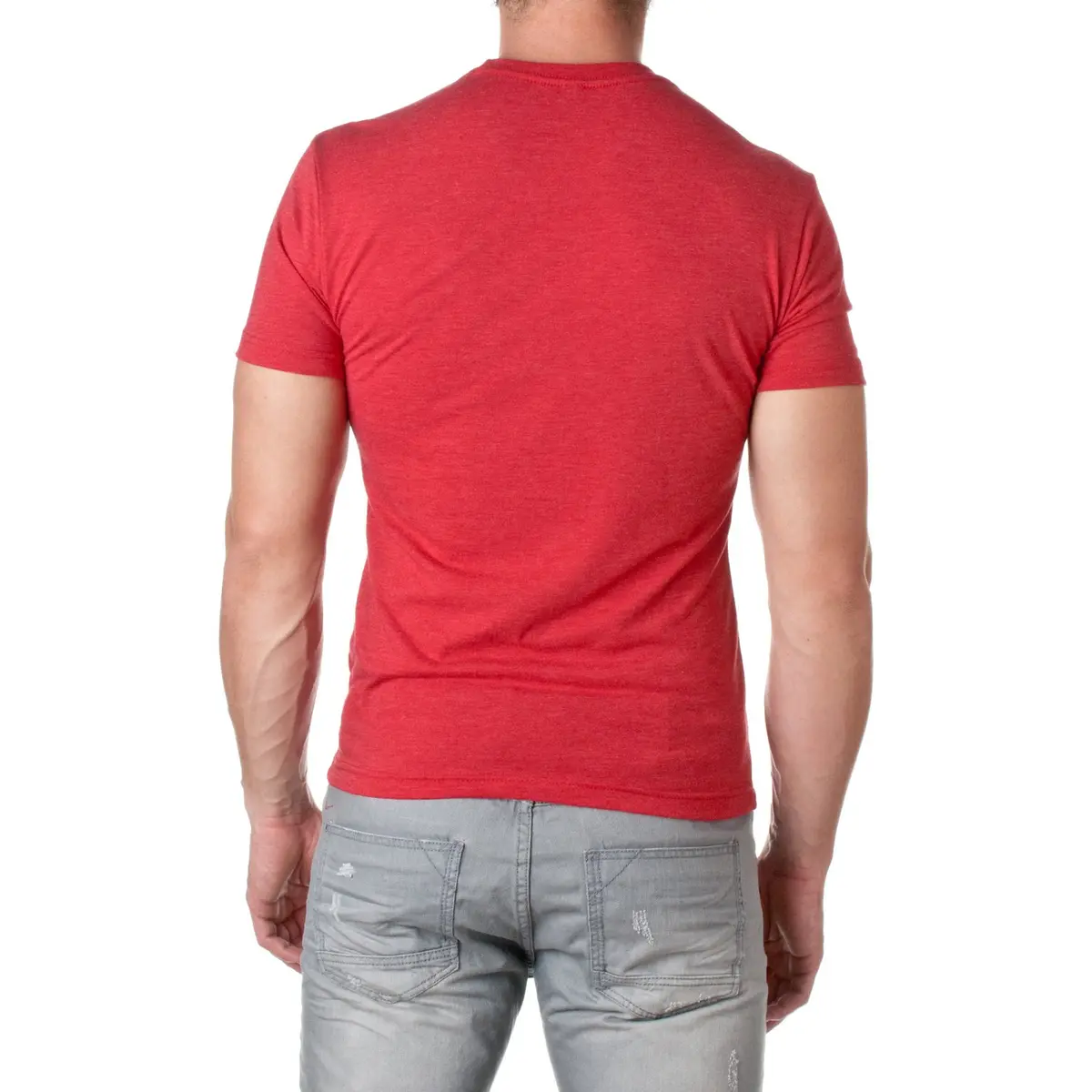 The Next Level Men's Triblend Crew XL VINTAGE RED | Relaxed Fit Short Sleeve T-Shirt - view 2