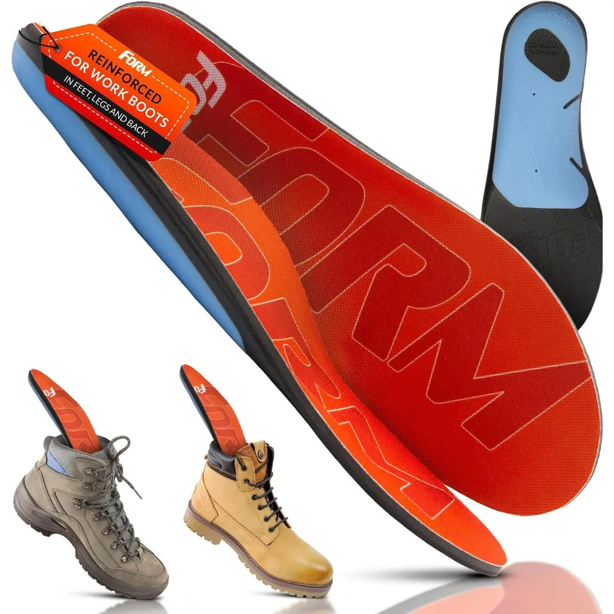 FORM Premium Insoles Heavy Duty 11 Men / 12.5 Women | Support for Heavy Loads & Plantar Fasciitis - main product image