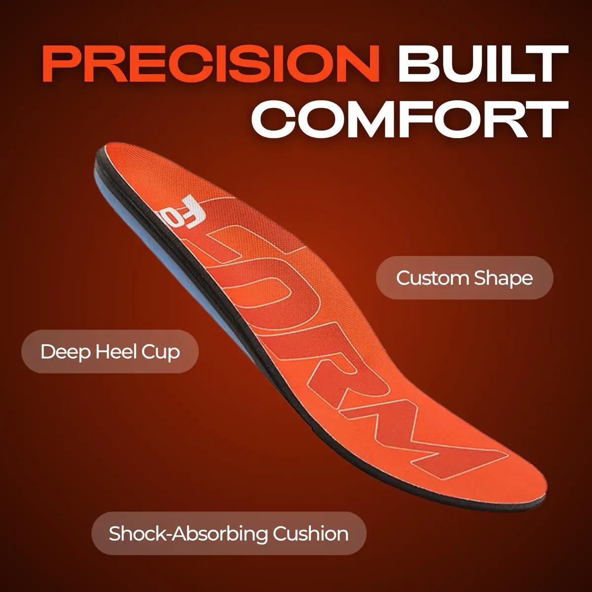 FORM Premium Insoles Heavy Duty Arch Support 14-14.5 Men / 15.5-16 Women | Supports up to 220+ lbs - view 3