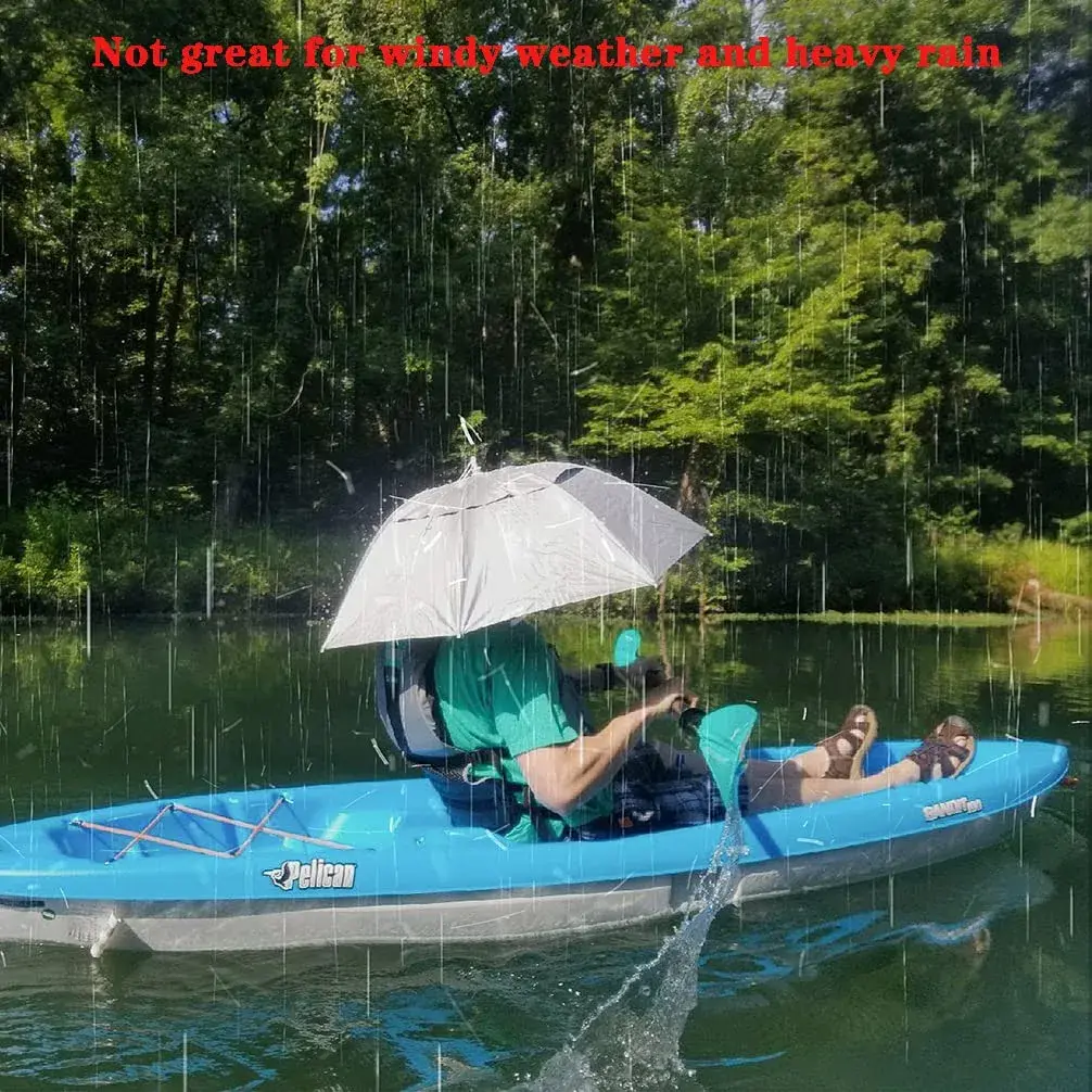 Luwint Umbrella Hat Hands Free, 91 cm (36'') Wide Brim Sun & Rain Hat with Adjustable Chin Strap | Ideal for Gardening, Fishing, Outdoor Activities - view 3