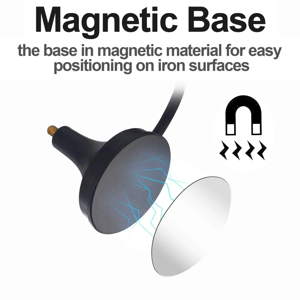 onelinkmore ADS-B Antenna 1090MHz 2.5dBi MCX + MCX-SMA Adapter, Magnetic Aerial | Omni-directional Reception - view 5