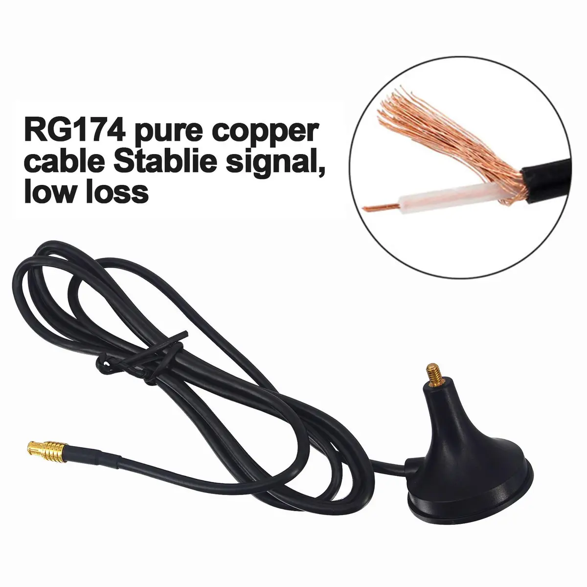 onelinkmore ADS-B Antenna 1090MHz 2.5dBi MCX + MCX-SMA Adapter, Magnetic Aerial | Omni-directional Reception - view 6