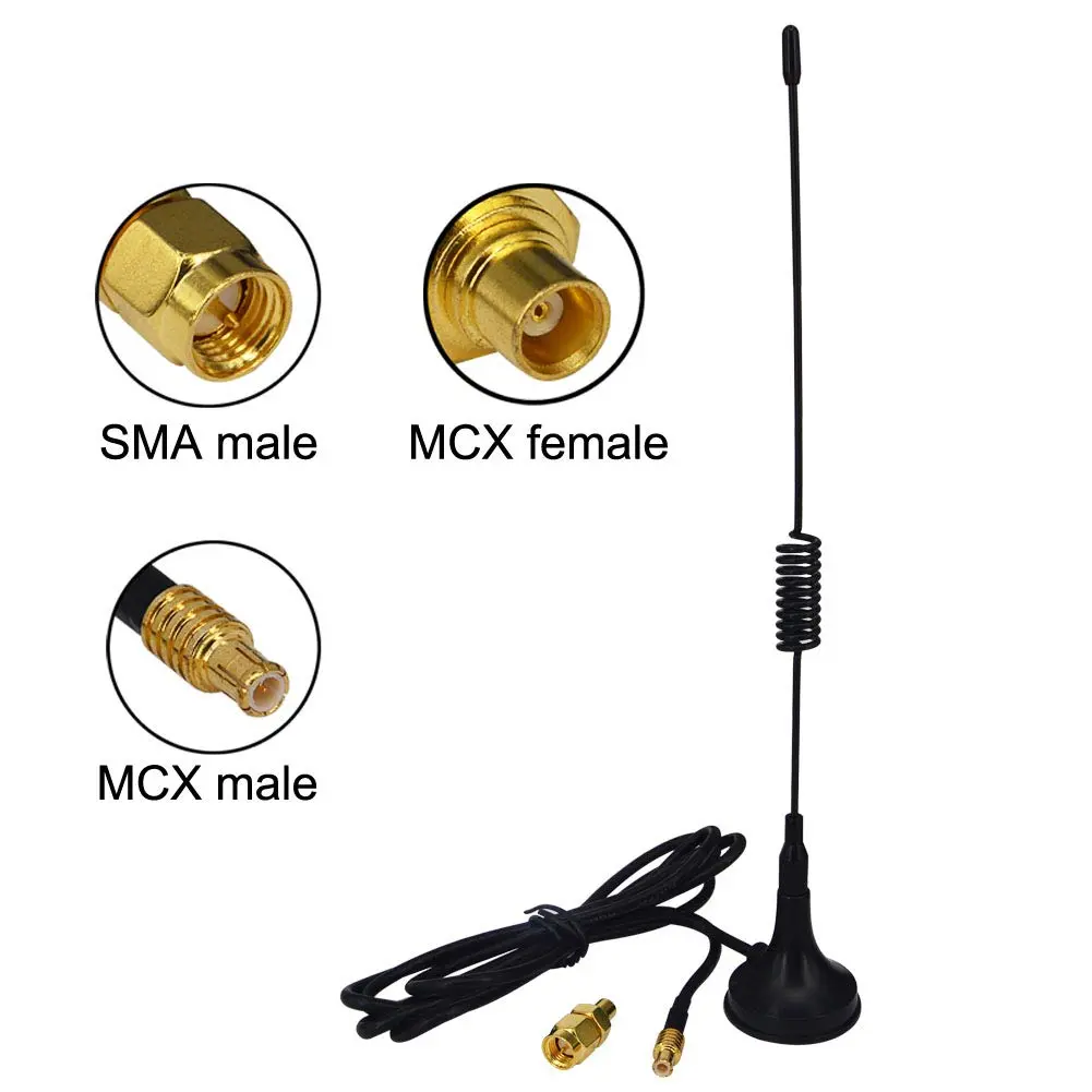 onelinkmore ADS-B Antenna 1090MHz 2.5dBi MCX + MCX-SMA Adapter, Magnetic Aerial | Omni-directional Reception - view 4