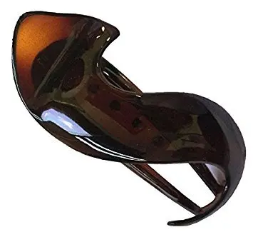 Parcelona French Crochet 3 ¼” Brown Side Slide In Jaw Yoga Claw Clip | Durable, Elegant Hair Accessory for Women & Girls - view 3