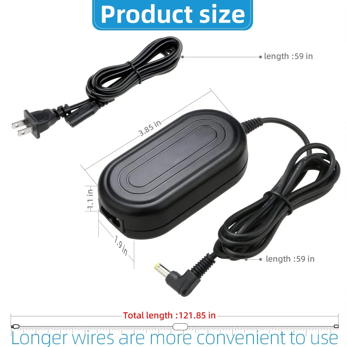 Glorich CA-930 AC Power Adapter for Canon EOS C100 XF100 XF105 XF200 XF205 XF300 XF305 | 8.4V 1.5A | Compact, Certified - view 5