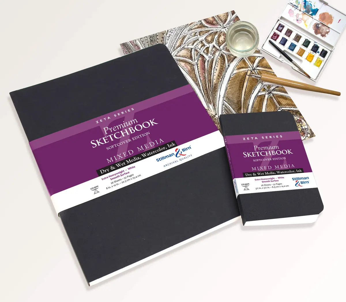 Stillman & Birn Zeta Series Softcover Sketchbook 5.5" x 8.5" | Extra Heavyweight 270 GSM Paper - view 2