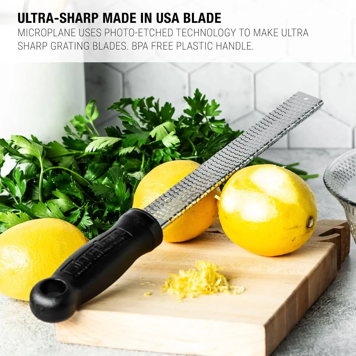 Microplane Classic Twin Pack Zester Grater 25.4 cm (10") | Surgical-Grade Stainless Steel Blade - view 2