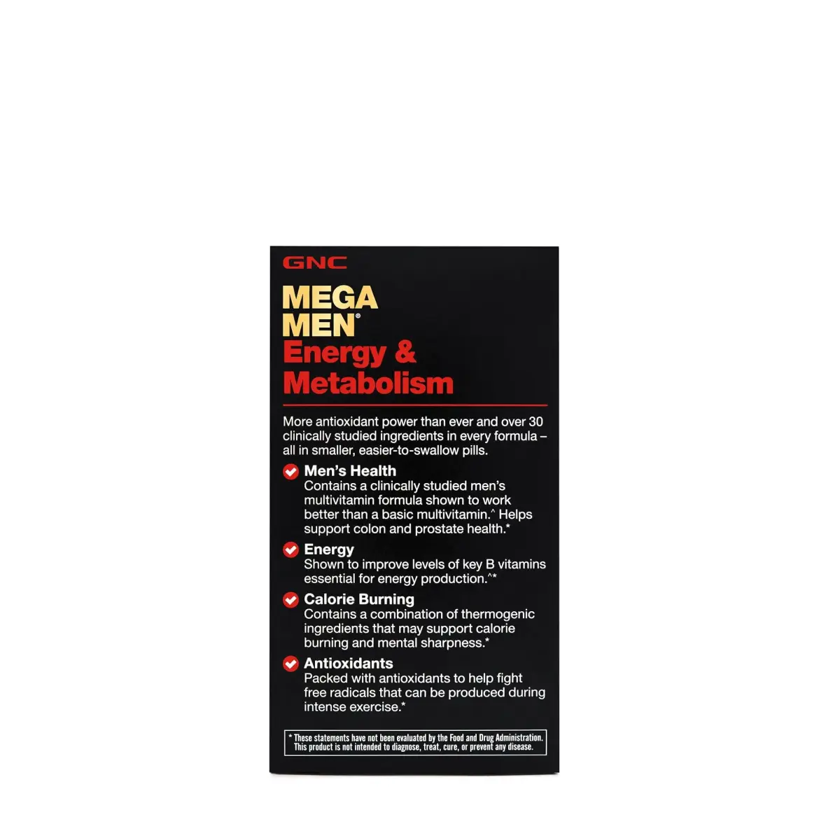 GNC Mega Men Energy & Metabolism Multivitamin 90 Count | Clinically Studied for Men's Health - view 2