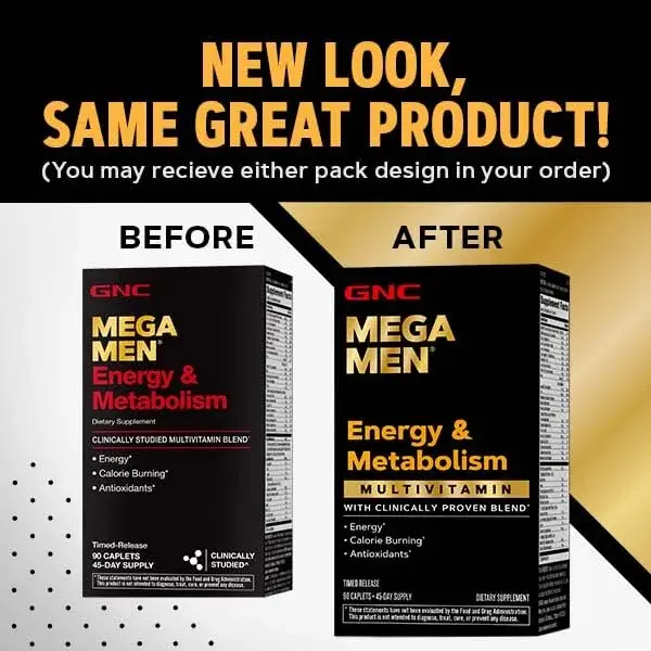 GNC Mega Men Energy & Metabolism Multivitamin 90 Count | Clinically Studied for Men's Health - view 4