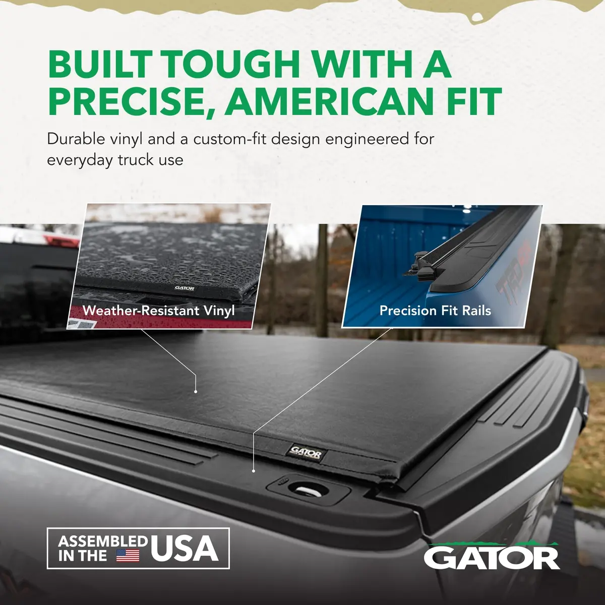 Gator ETX Soft Roll Up Truck Bed Tonneau Cover | Fits 2004-2014 Ford F-150 6' 7" Bed | Weather-Resistant Vinyl - view 2