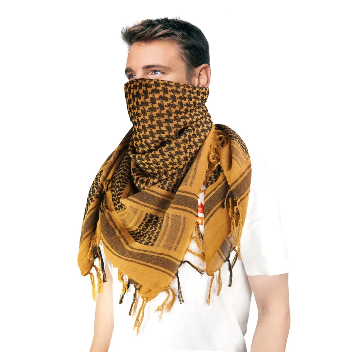Explore Land Cotton Shemagh Keffiyeh Tactical Desert Scarf for Men Women | Breathable 100% Cotton, Sun & Dust Protection - view 5