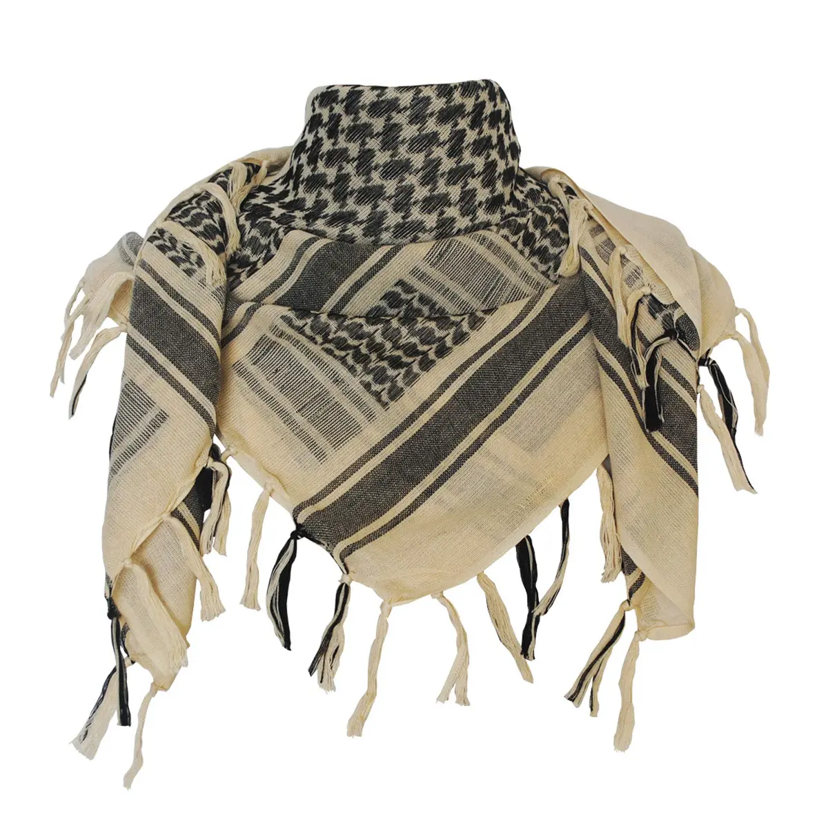 Explore Land Cotton Shemagh Keffiyeh Tactical Desert Scarf for Men Women | Breathable Cotton, Multi-Style, 41x43 Inches - main product image