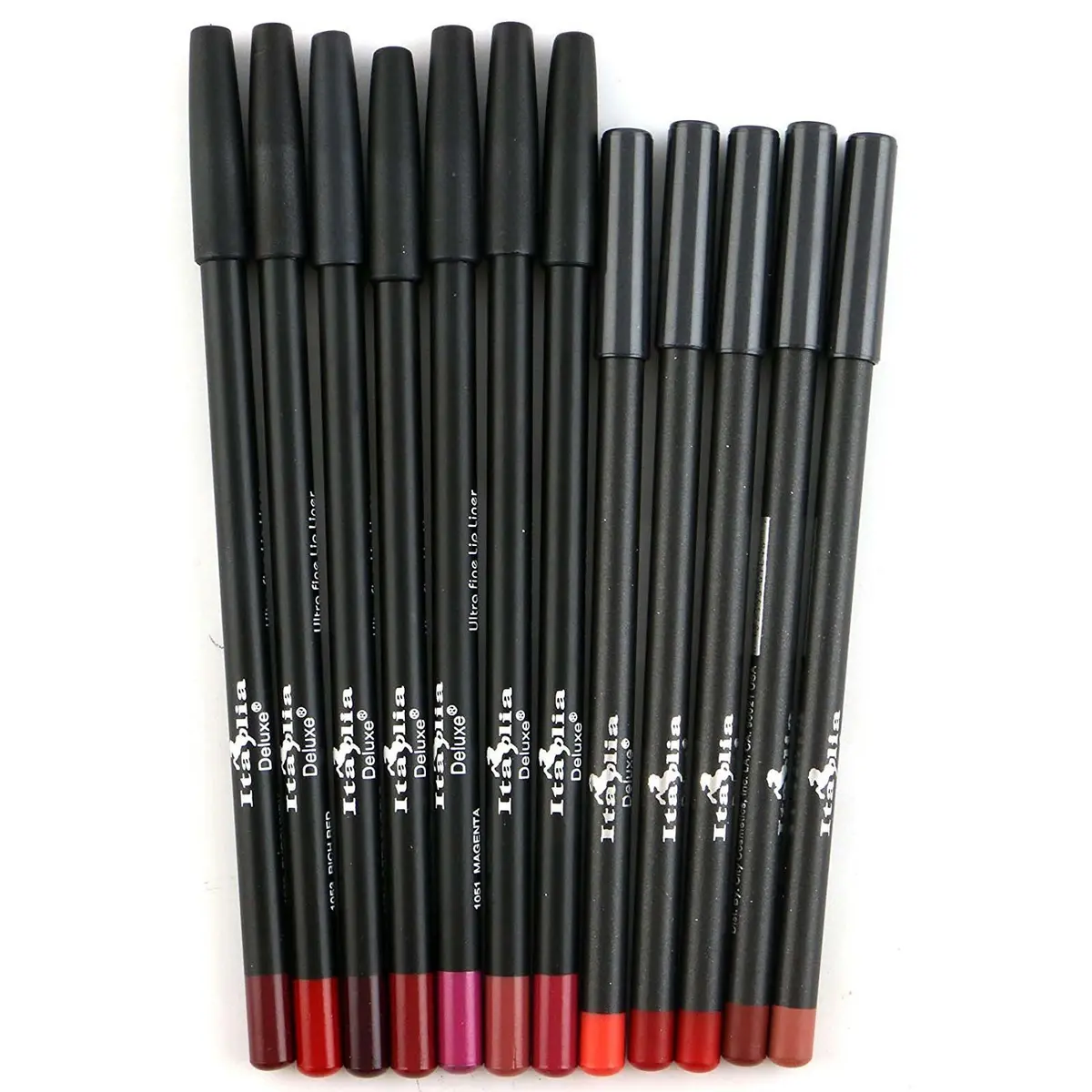 Italia Deluxe Lip Liner Set of 12 | Highly Pigmented, Creamy & Long-Lasting (70-120 chars) - view 2