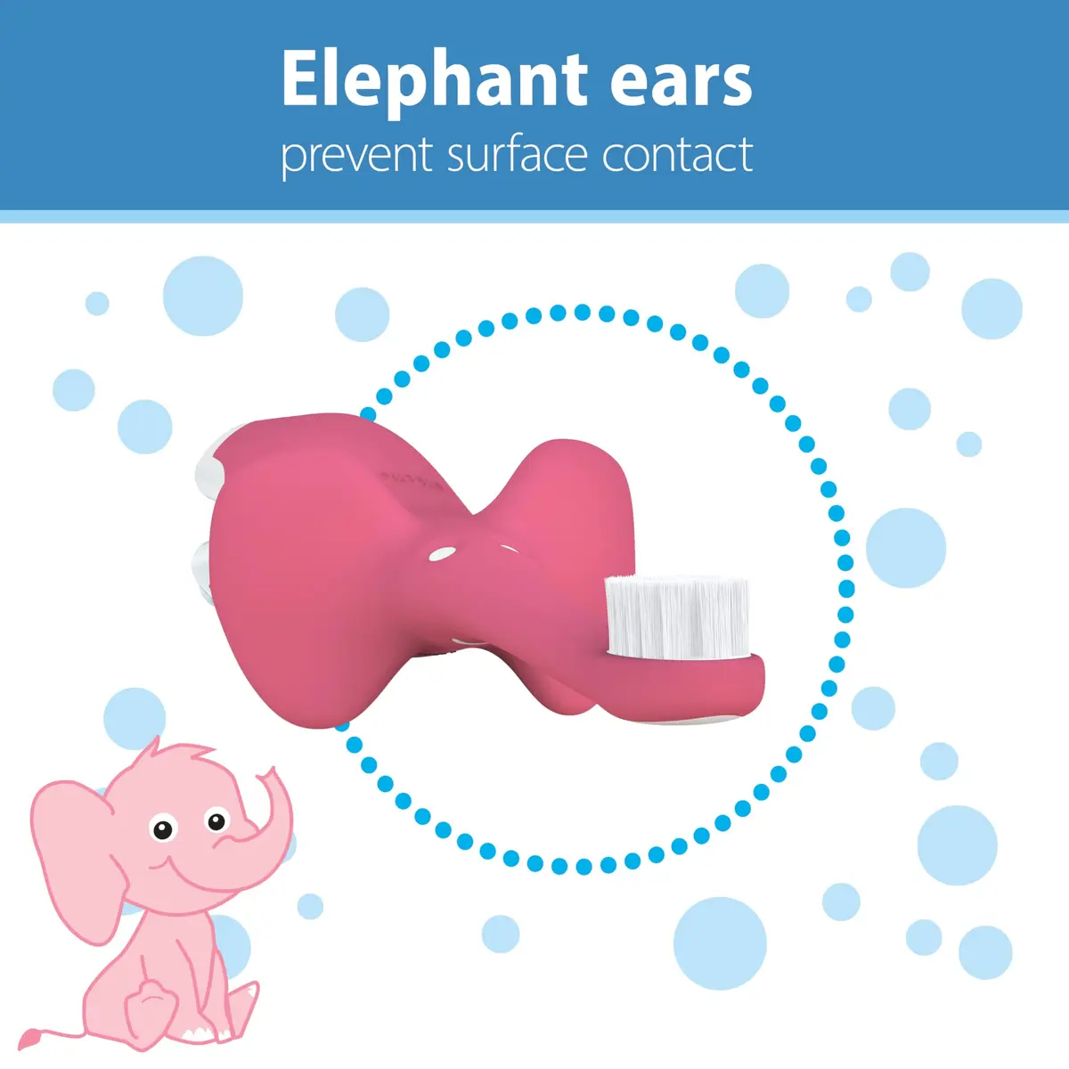 Dr. Brown's Infant-to-Toddler Toothbrush and Toothpaste Set, Pink Elephant, 2 Count (Pack of 1) | BPA-Free & Fluoride-Free Oral Care - view 5