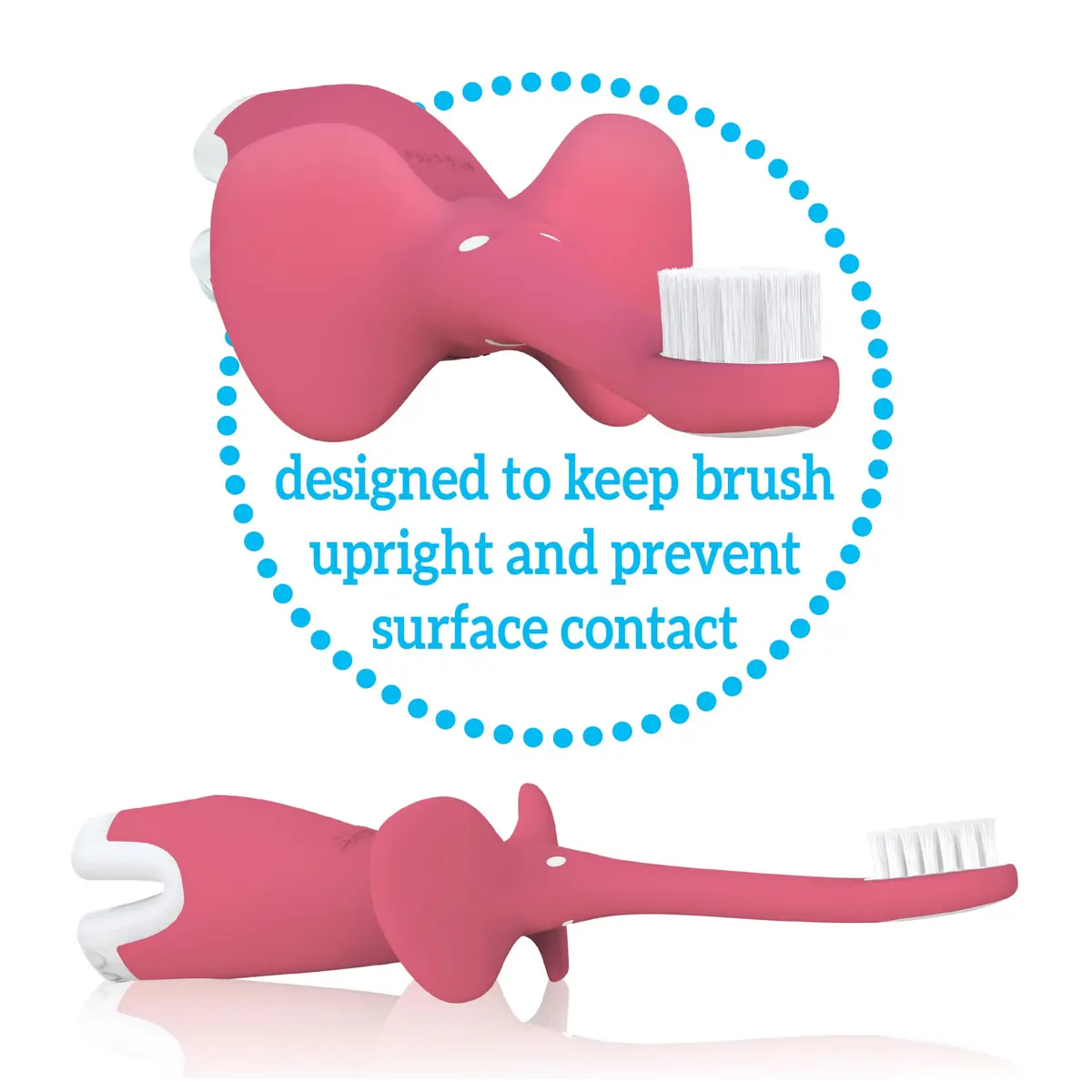 Dr. Brown's Infant-to-Toddler Toothbrush and Toothpaste Set, Pink Elephant, 2 Count (Pack of 1) | BPA-Free & Fluoride-Free Oral Care - view 9