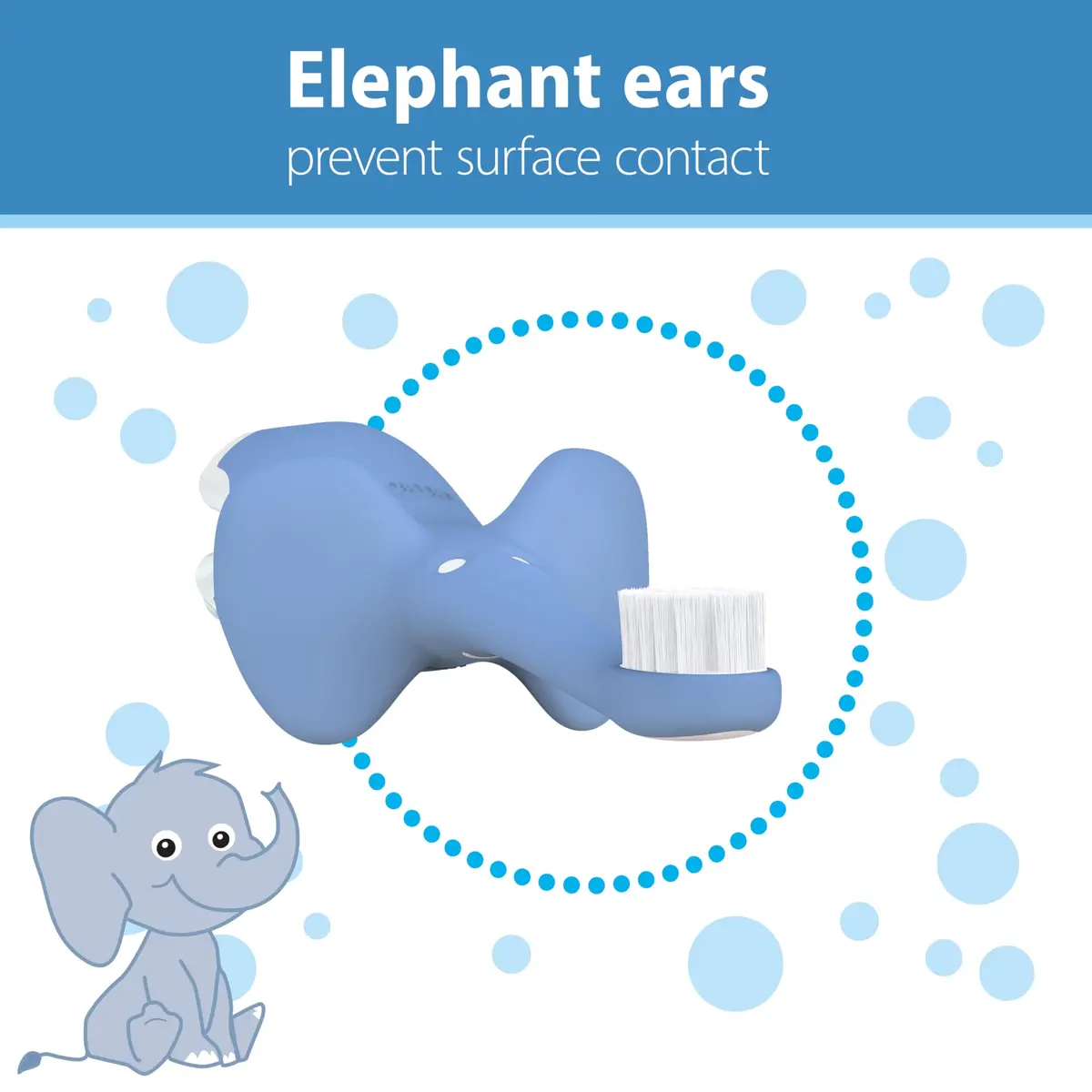 Dr. Brown's Infant-to-Toddler Toothbrush and Toothpaste Set, Blue Elephant, 40g (1.4oz) | BPA-Free, Fluoride-Free Oral Care for Ages 0-3 - view 5
